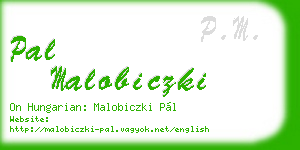 pal malobiczki business card