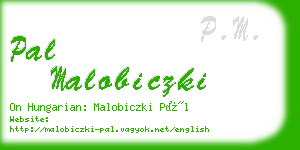 pal malobiczki business card